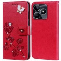 ราคา เคสโทรศัพท์มือถือหนัง ซิลิโคน พิมพ์ลายดอกกุหลาบ ลายนูน สําหรับ OPPO Realme Note 50 (24026397138)