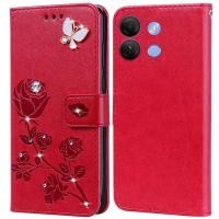ราคา เคสโทรศัพท์มือถือหนัง ซิลิโคน พิมพ์ลายดอกกุหลาบ ลายนูน สําหรับ Infinix Smart 7 Plus HD Book (14397537888)