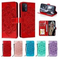 ราคา Emboss ดอกไม้หนังสําหรับ OPPO A93 A93S A54 A74 5G Datura กระเป๋าสตางค์พลิกหนังสือ Funda (25293101891)