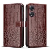 ราคา เคสโทรศัพท์มือถือหนัง PU แบบฝาพับ ลายหนังจระเข้ สําหรับ OPPO A78 5G A58 5G A58X 5G (22128920983)