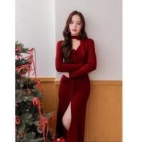 ราคา เดรสมือ2 ใส่ครั้งเดียว เดรสสีแดงงานป้าย (54400320502)