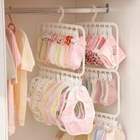 ราคา Youqin Multi Clip ไม้แขวนเสื้อเด็ก ตู้เสื้อผ้าในครัวเรือนถุงเท้าเด็กเก็บราวตากไม้แขวนเสื้อเด็กอเนกประสงค์ (42461467646)