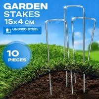 ราคา ลวดเย็บกระดาษสําหรับสวน 10 ชิ้นสําหรับ Geotextile และฝาครอบพืช 4 ซม (47950339445)