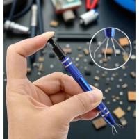 ราคา คลิปจระเข้บัดกรีอลูมิเนียมสีน้ําเงินพร้อมที่จับหุ้มฉนวนสําหรับอิเล็กทรอนิกส์ การประสาน ไมโครชิป และสายไฟ มือที่สาม (57351298032)