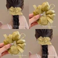 ราคา ยางมัดผมสไตล์เกาหลี ตาข่ายโบว์ กรุบกรอบ สำหรับผมหางม้า สร้อยผมสวยงามสำหรับฤดูร้อน (43357651192)