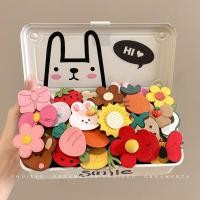 ราคา แฟชั่นเกาหลีเด็กน่ารักดอกไม้ ตีนตุ๊กแก เด็กผมความปลอดภัยเรียบสติกเกอร์อุปกรณ์ผม (28472818667)