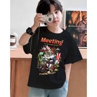 ราคา Kids T shirt NEW แมวซามูไร วัฒนธรรมไทย สะดวกสบาย เสื้อยืดพิมพ์ลาย เสื้อยืดเด็ก Unisex 2 เสื้อยืดพิมพ์คุณภาพสูง (29509776167)