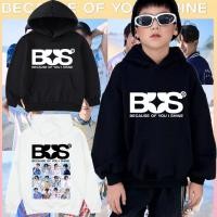 ราคา KIDS BUS ใหม่ดาว Hoodie เด็ก Children s hoodie ขาวดำ 2 สี 120 150cm Hoodie สไตล์ใหม่ (26529425367)