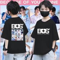 ราคา KIDS เด็ก 7 สีใหม่เสื้อยืด Because of you i shine BUS kids 100 150cm พิมพ์ลาย ใส่ขับรถ ออกทริป Children s BUS T shirt (26525392186)