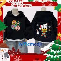 ราคา เสื้อฮู้ดคริสต์มาสสำหรับเด็ก Disney Christmas เสื้อฮู้ดเด็ก ผ้าฝ้าย Merry Christmas Happy New Year สีขาวดำ 120 150CM (51451270475)