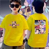 ราคา kpop demon hunter เสื้อยืดเด็ก KPop ปีศาจล่าภาพยนตร์ Tshirt Hunter X Zoey พิมพ์ Tshirt เด็ก Tshirt 100 150 (43959388657)