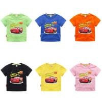 ราคา เสื้อยืดเด็ก Boys Lightning McQueen T Shirts Summer Children s Clothing Tops Causal Tee (28267710066)