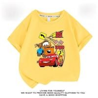 ราคา เสื้อยืดเด็ก Cars Lightning McQueen เสื้อยืดแขนสั้นเสื้อยืดเด็กการ์ตูน 100 150cm ผ้าฝ้ายสำหรับเด็ก (27568017546)