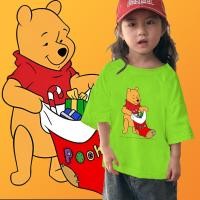 ราคา คริสต์มาส เสื้อยืด Pooh Christmas เสื้อยืดแฟชั่นคริสต์มาส 26 เสื้อยืดเด็ก ขนาด 100 150 สวัสดีปีใหม่ (27219670831)