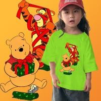 ราคา คริสต์มาส เสื้อยืด Pooh Christmas เสื้อยืดของขวัญคริสต์มาส 26 Kids Funny T shirt ขนาด 100 150 สวัสดีปีใหม่ (25939081838)