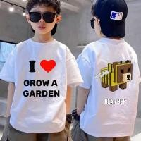 ราคา สไตล์ใหม่ เสื้อยืดเด็กเกม GROW A GARDEN Roblox คอกลม แขนสั้น นุ่มนวล 100 150cm (43570279930)