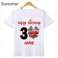 ราคา เสื้อยืดเด็ก Disney Car Pixar Lightning McQueen Kids T shirt Girls Clothes Birthday Baby Boys T Shirts ผ้าฝ้ายสำหรับเด็ก (26668004644)
