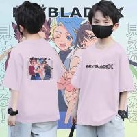 ราคา KIDS เด็ก เสื้อยืดเด็กjaxon cross beyblade Beyblade X เสื้อยืดเด็กผ้าฝ้าย 8 สีใหม่ 100 150 (42010314301)