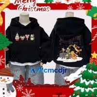 ราคา เสื้อฮู้ดคริสต์มาสสำหรับเด็ก Disney Christmasเสื้อฮู้ดเด็ก ผ้าฝ้าย Merry Christmas Happy New Year ขนาด สีขาวดำ120 150 (50351285142)
