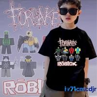 ราคา เสื้อยืดเด็ก Roblox Forsaken Kids ล่าสุด Roblox Forsaken เกมเสื้อยืดเด็กตัวอักษรทั้งหมด 100 150 (42325134138)