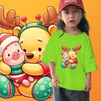 ราคา คริสต์มาส เสื้อยืด Pooh Christmas เสื้อยืด Christmas Select Gift T Shirt 26 Kids ไซส์ 100 150 สวัสดีปีใหม่ (29019670949)