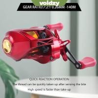 ราคา VOIDZY Baitcasting Reel โลหะหล่อ 7 2 1 อัตราทดเกียร์ตกปลาReel แบบพกพา 10 เกียร์Magneticircเบรค 10Kgลากสูงสุดขนาดใหญ่Bore Unloading Knob Pescaตกปลาล้อน้ําจืด (56400233081)