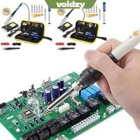 ราคา VOIDZY 15PCS หัวแร้งไฟฟ้าชุดเครื่องมือเชื่อม 60W Europlug หัวแร้งชุด แบบพกพาไฟฟ้าปรับอุณหภูมิได้ 200 450 กล่องเครื่องมือปากกาบัดกรี (54750720731)