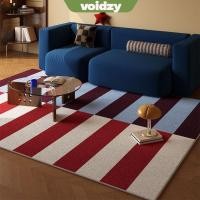 ราคา VOIDZY พรมปูพื้นกำมะหยี่คริสตัลนุ่มขนาด 140x200 cm สไตล์หรูหรา ออกแบบเส้นสีบล็อก กันลื่นสำหรับห้องนั่งเล่นและห้องนอน (47701255516)