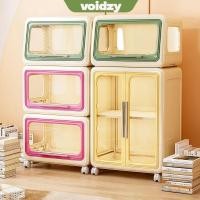 ราคา VOIDZY ตู้เก็บของเล่นเด็ก การ์ตูน DIY กล่องเก็บของเบ็ดเตล็ด วัสดุปลอดภัยน่ารักสีพาสเทลพับเก็บของเล่นแบบพับได้รถเข็น Home Storage (43974058470)