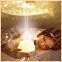 ราคา ผู้ลากมากดีzo โคมไฟดาวสําหรับเด็ก โคมไฟโปรเจคเตอร์ นํา ยูเอสบี ดาว ฟิล์มบลูทูธ 6 รูปแบบ 360 โคมไฟดาวเคราะห์หมุนเด็กของขวัญ (48100253692)