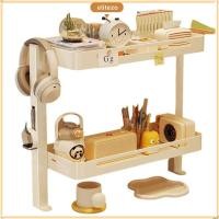 ราคา ELITEZO ชั้นวางเคาน์เตอร์ เหล็กคาร์บอนอเนกประสงค์ชั้นชั้นวางหนังสือ ชั้นเก็บของ 2 ชั้น Clamp On สูงโหลด Bearing ขาตั้งโต๊ะจัดระเบียบโต๊ะ (41524085085)