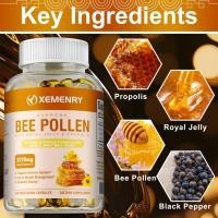 ราคา Xemenry Premium Bee Pollen Capsules พร้อมสารสกัดจากพริกไทยดําสําหรับการสนับสนุนภูมิคุ้มกัน (40006314816)
