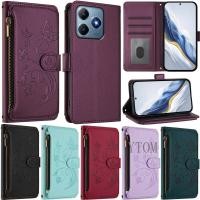 ราคา สําหรับOppo Reno 11 Pro 5G 8T 4G 8T 8 Pro 5G Realme C65 4G C61 C63 Realme 11 4Gค้นหาX8 Pro A57eซิปกระเป๋าสตางค์ผีเสื้อหนังFlip Skin Standป้องกันกรณี (43811273970)