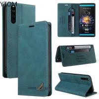 ราคา สําหรับ Sony Xperia 10 V IV 1 II 5 III Xperia10 Xperia5 Xperia1 Retro PU หนังกระเป๋าสตางค์แม่เหล็กพร้อมช่องใส่การ์ด Soft TPU กันชนขาตั้งโทรศัพท์มือถือครอบคลุมปลอก (43714020970)