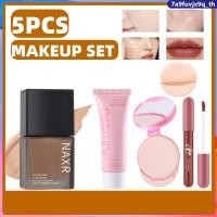 ราคา เซ็ตแต่งหน้า 5 ชิ้น BB ครีม รองพื้น แป้ง พัฟ ลิปสติก (43409610682)