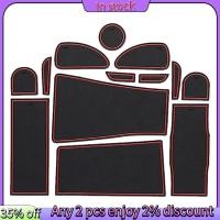 ราคา ในสต็อก Anti Slip ยางประตูสล็อตถ้วยสําหรับ Toyota Prius 30 XW30 ZVW30 2010 2015 ประตู Groove Mat อุปกรณ์เสริมสติกเกอร์สีแดง (28765856266)