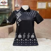 ราคา เสื้อโปโลสีดำ เสื้อเชิ้ตแขนสั้นสีดำ ไซส์ใหญ่ สำหรับทุกคน (55950511656)