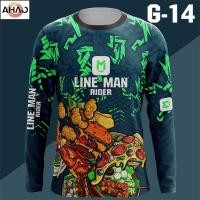 ราคา เสื้อแขนยาว Line Man เสื้อไลน์แมน เสื้อไรเดอร์ ใส่ขับได้ มีไซท์เด็ก ถึง ไซท์ใหญ่สุด รอบอก60นิ้ว (24578960784)