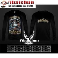 ราคา NEW เสื้อยืดผ้าคอตตอน ลายพระวิษณุ Yibaishun เสื้อยืดผู้ชาย UnisexS 5XL แขนยาว (43875021396)