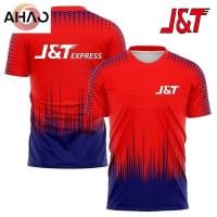ราคา เสื้อยืด J t Express Red Sublimation Aa Baju J t Red Microfiber Big Plus Size เสื้อ J t (24333209537)