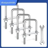 ราคา READY STOCK4 ชุด 304 Stainless Steel Square U Bolts M8 ขนาด กว้าง 2 นิ้ว พร้อมถั่ว แผ่น Bolt และเครื่องซักผ้า (43964968529)
