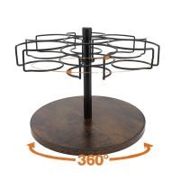 ราคา EPAY ที่วางแก้วหมุนได้ 360 องศา Tumbler Organizer 6 ช่องชั้นวางขวดน้ําเคาน์เตอร์ที่วางขวดสําหรับ 25 40oz Tumbler (40170906534)