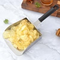 ราคา EPAY แผ่นเหล็กผู้เสนอญัตติอาหารมืออาชีพสแตนเลสผู้เสนอญัตติอาหารย่างบาร์บีคิวพลั่วอาหารพร้อมที่จับสําหรับผัดครัวและย้ายอาหาร (29983395599)