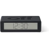 ราคา Lexon Flip Digital Alarm Clock for Bedroom Reversible On Off Face Snooze Function LCD Display Touch Sensor Light Battery Operated Rubber Dark Gray (55751151145)