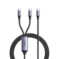 ราคา UGREEN USB Type C Cable PD 100W 2 in 1 Type C Fast Charging USB C to USB C with E maker Chip Anti Break Design Compatible with iPhone 17 16 15 Series MacBook iPad Xperia Galaxy Various Models 1 5m (44