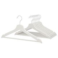 ราคา IKEA BUMERANG Solid Wood Clothes Hanger with Dented Shoulders for Suits Jackets and Camisoles 2 Sets 16 Pieces White (55100720661)