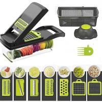 ราคา FOOKO Multi Function Vegetable Slicer 8 in 1 Professional Grade Set with Hand Guard and Egg Separator Ideal for Cabbage Daikon and More (52450112055)