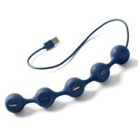 ราคา LEXON PEAS HUB 2 4 Port Charging Hub with 2 USB and 2 USB C for Simultaneous Charging of 2 Smartphones Copper Inner Cable Dark Blue (49901175947)