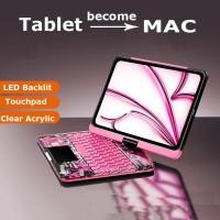 ราคา 7 สีคีย์บอร์ดสําหรับ IPad 11th 2025 A16 Gen Air 7th 6th Gen M2 M3 10 2 7th 8th 9th 10th Air4 Air5 10 9 นิ้ว LED Backlit คีย์บอร์ดกรณีโปร่งใสคริสตัลแท็บเล็ต (41171358526)