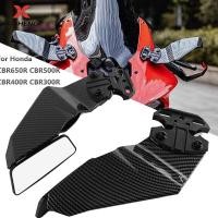 ราคา สปอยเลอร์ด้านข้างรถจักรยานยนต์พร้อมกระจกมองหลังชุดปีกคงที่สําหรับฮอนด้า CBR650R CBR500R CBR400R CBR300R Universal ปรับ (40476162667)